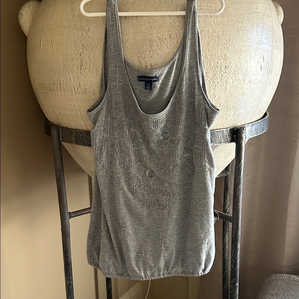 American Eagle Outfitters Gray Tank Top